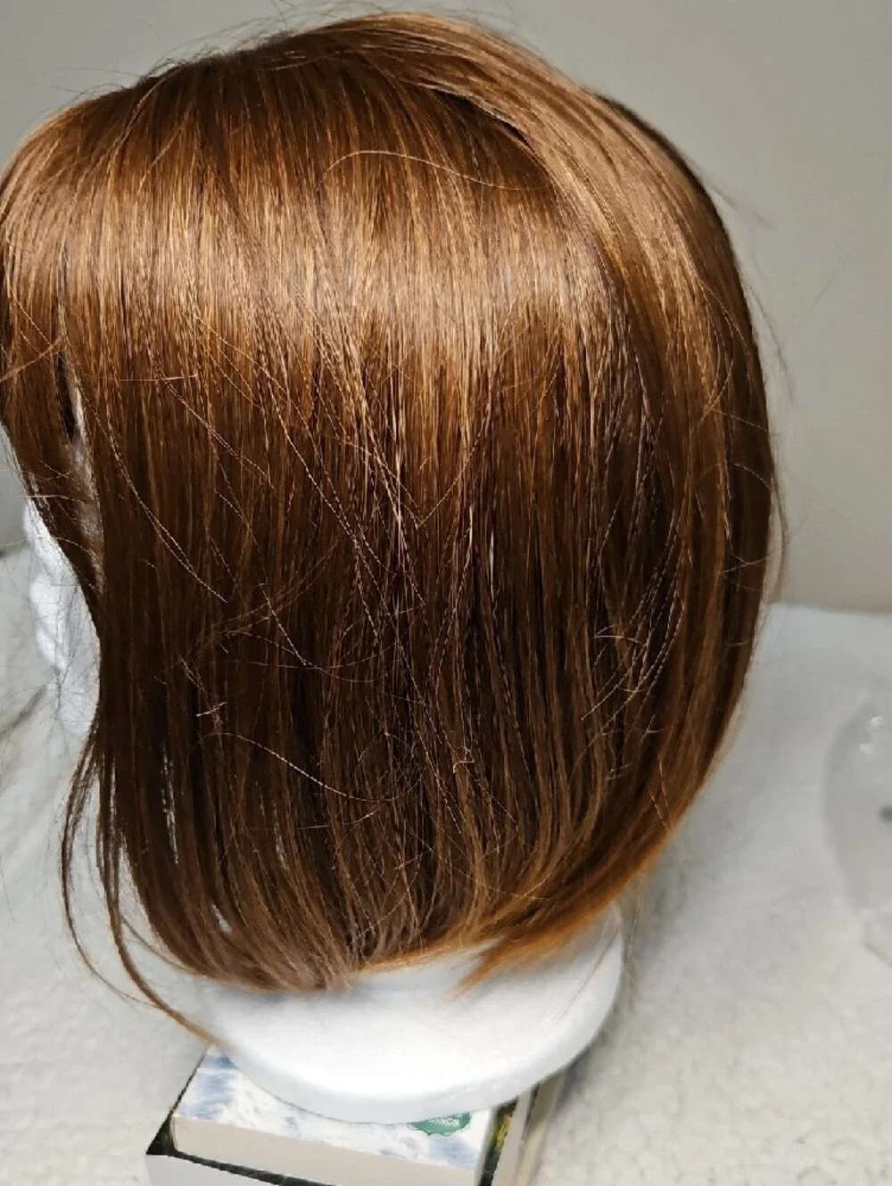 Women's Synthetic Wig with Fringe - Chestnut Brown